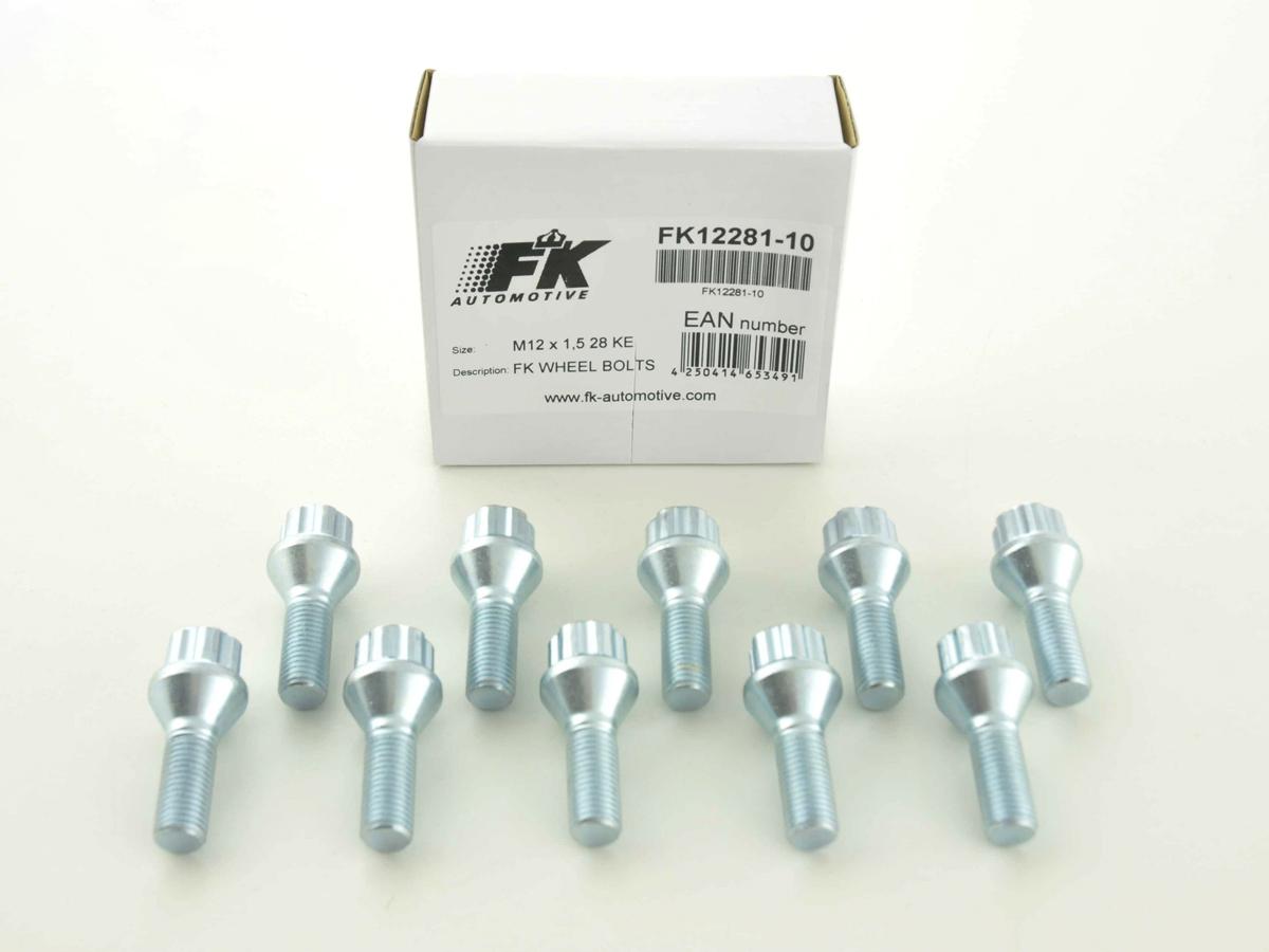 Radschrauben Set (8 Stk.) Kegelbund Schaftlänge 42mm M12x1,25 silber Radschrauben Set (8 Stk.) Kegelbund Schaftlänge 42mm M12x1,25 silber